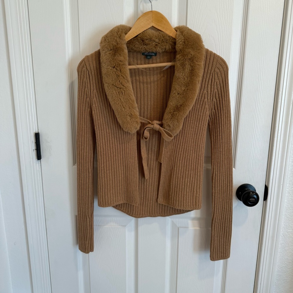 Wild fable tan cardigan sweater